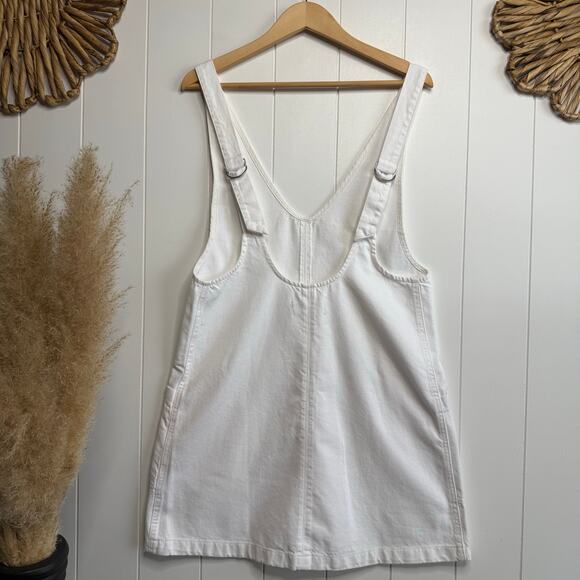 Free People dress mini denim skirtall one piece skirt overalls Medium cotton - Picture 6 of 8